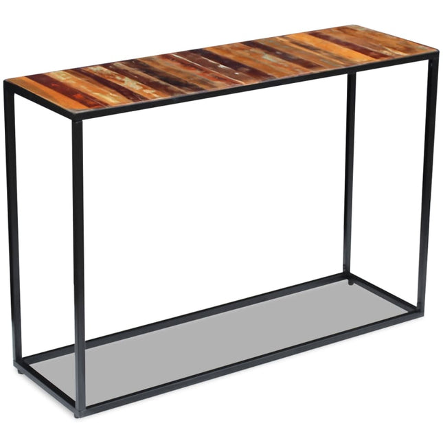 Table Console Bois De Récupération Massif 110X35X76 Cm