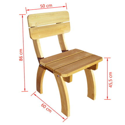 Chaises De Jardin Lot De 2 Pinède Imprégnée