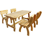 Ensemble À Manger D'extérieur 5 Pcs Pinède Imprégnée