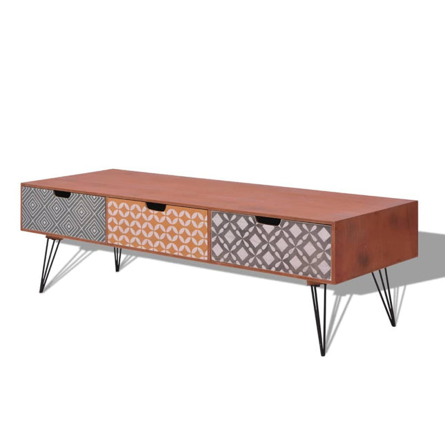 Meuble Tv Avec 3 Tiroirs 120X40X36 Cm