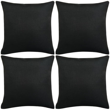 Housses De Coussin 4 Pcs Aspect De Lin