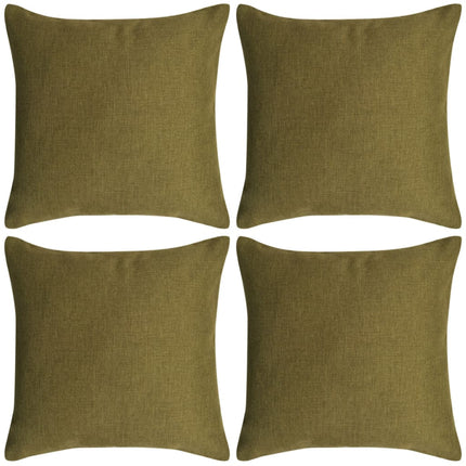 Housses De Coussin 4 Pcs Aspect De Lin
