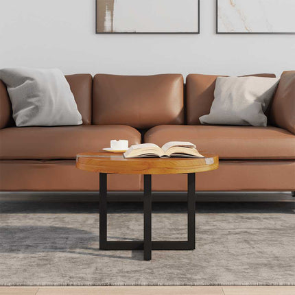 Table Basse Teck Résine 60 Cm