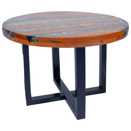 Table Basse Teck Résine 60 Cm
