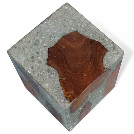 Tabouret Bois De Teck Massif Et Résine