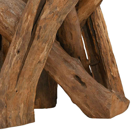 Table Basse Bois Flottant De Teck Massif 60 Cm