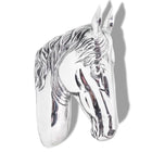 Décoration Murale En Forme De Tête De Cheval Aluminium Argenté