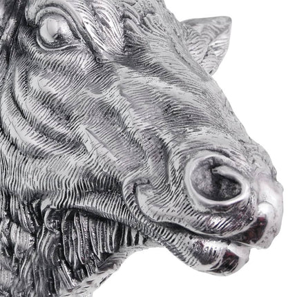 Décoration Murale En Forme De Tête De Cerf Aluminium Argenté