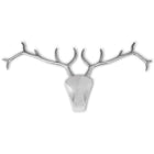 Décoration Murale En Forme De Tête De Cerf Aluminium Argenté