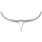 Décoration De Tête De Taureau Avec Cheville Aluminium Argenté