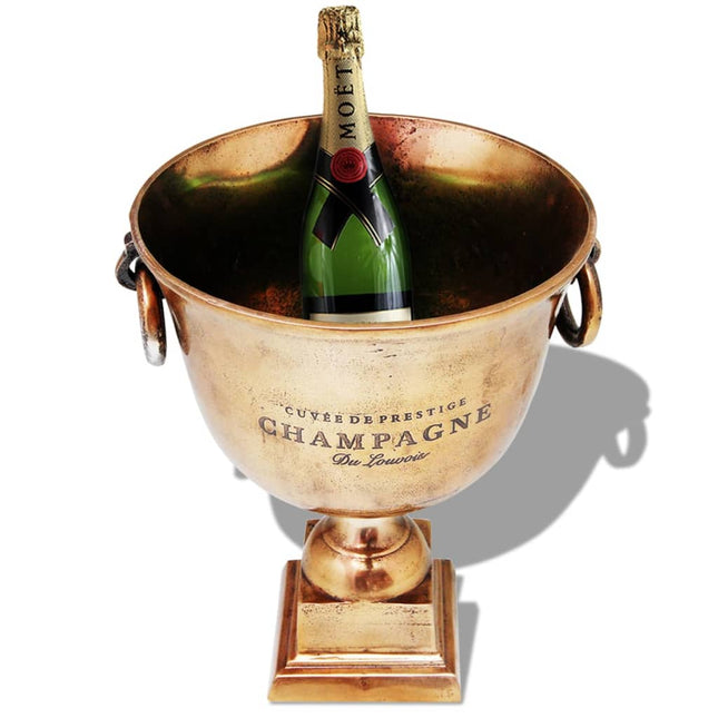 Refroidisseur À Champagne Coupe De Trophée Cuivre Marron