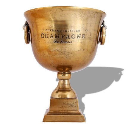 Refroidisseur À Champagne Coupe De Trophée Cuivre Marron