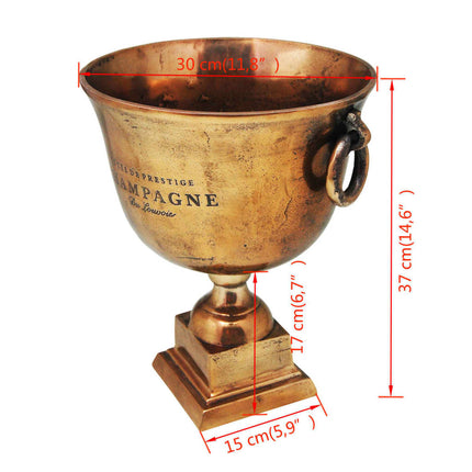 Refroidisseur À Champagne Coupe De Trophée Cuivre Marron