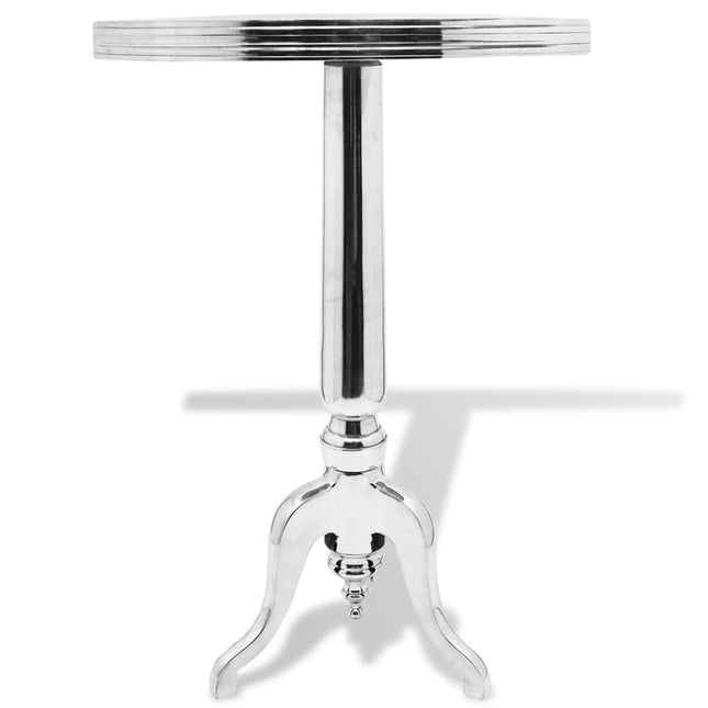 Table Auxiliaire Ronde Aluminium Argenté