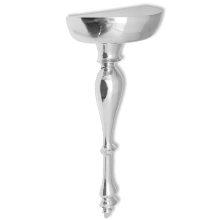 Table Console / Étagère Murale 35 X 17 X 81 Cm Aluminium Argenté