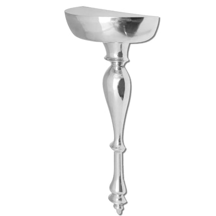 Table Console / Étagère Murale 35 X 17 X 81 Cm Aluminium Argenté