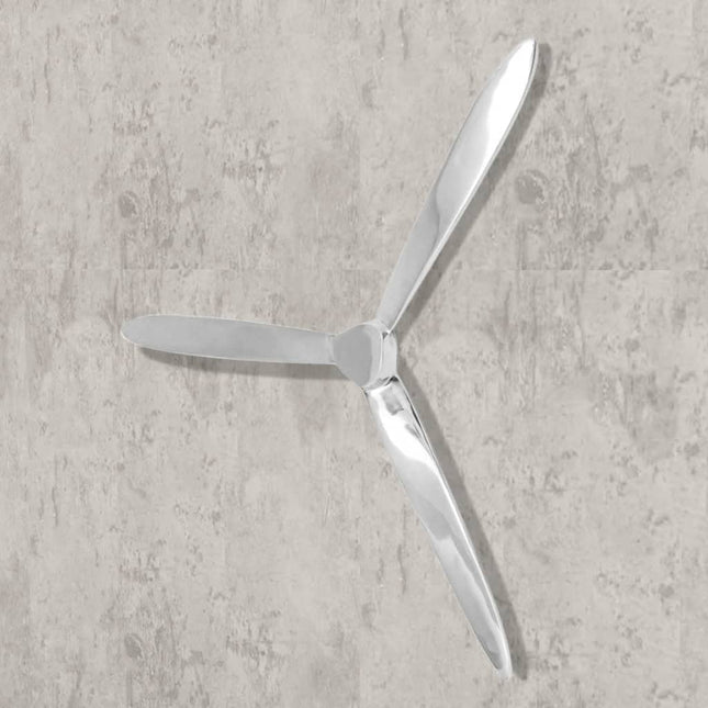 Hélice Murale Aluminium Argenté 70 Cm