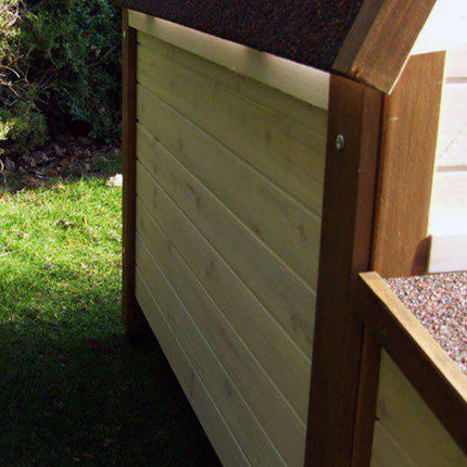 @Pet Poulailler D'extérieur 136X74,5X75 Cm Bois Blanc Et Marron