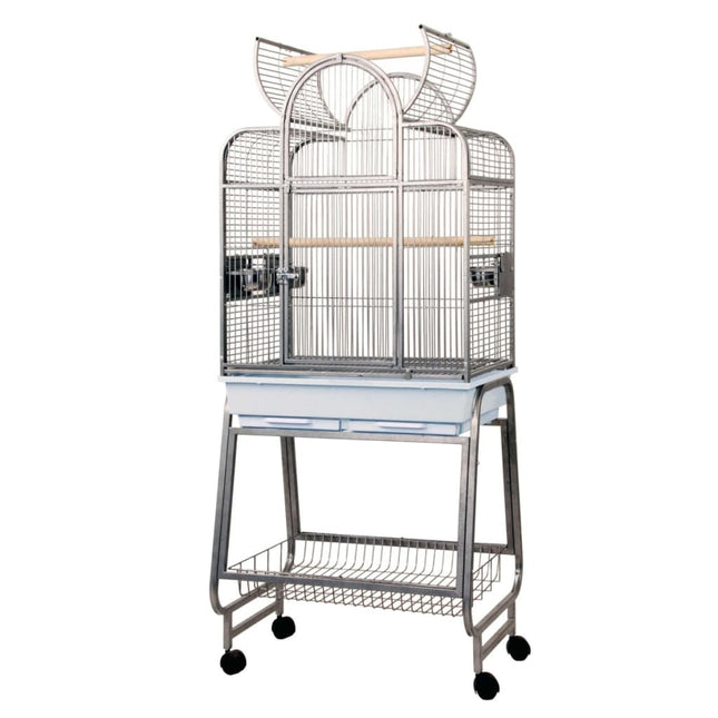 Strong Cage Pour Perroquets Villa Bianca Gris 67,7 X 51,5 X 154 Cm