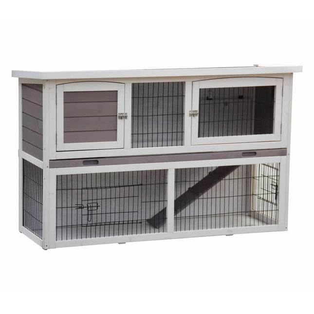 @Pet Clapier Bigfoot Bois 137X50X85 Cm Blanc