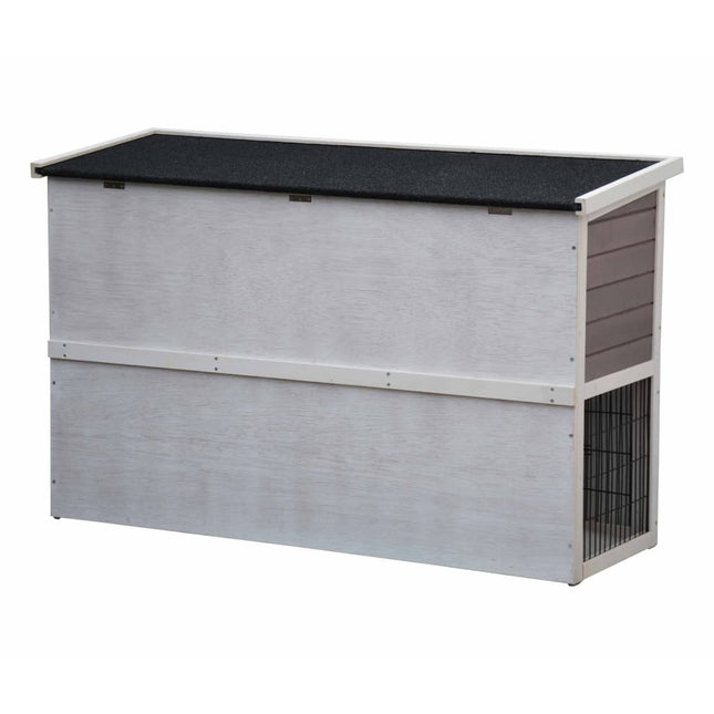 @Pet Clapier Bigfoot Bois 137X50X85 Cm Blanc