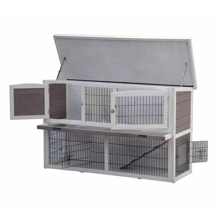 @Pet Clapier Bigfoot Bois 137X50X85 Cm Blanc