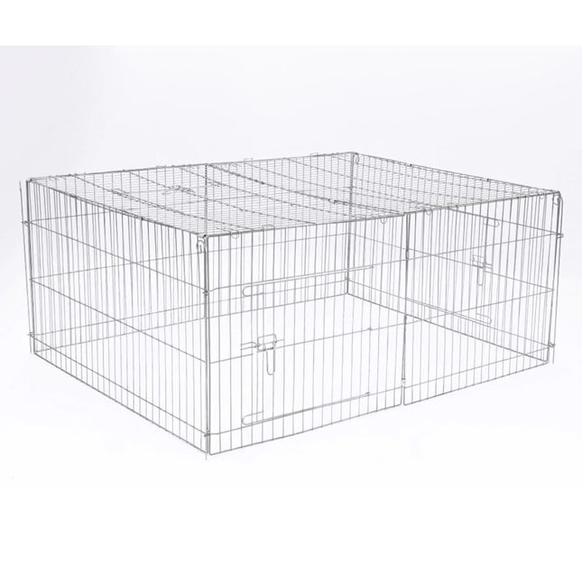 @Pet Enclos Extérieur Pour Animaux Castle 144X112X60 Cm Métal