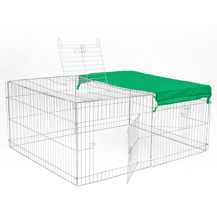 @Pet Enclos Extérieur Pour Animaux Castle 144X112X60 Cm Métal