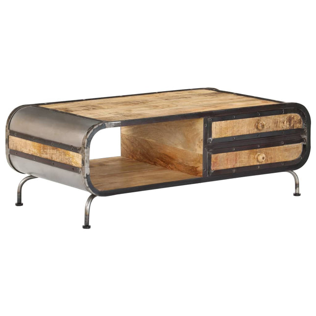 Table Basse 100X50X35 Cm Bois De Manguier Massif