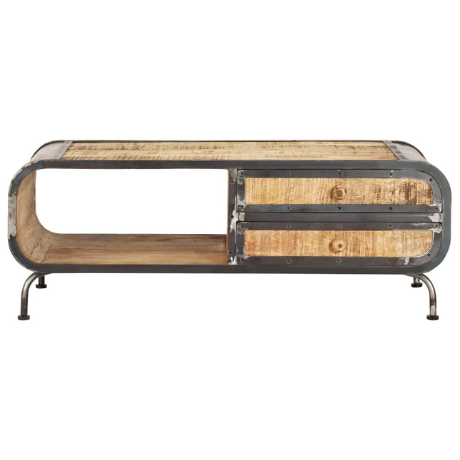 Table Basse 100X50X35 Cm Bois De Manguier Massif