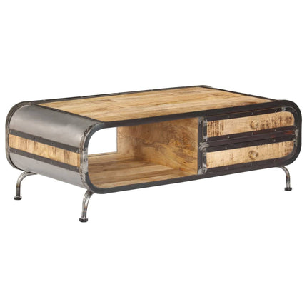 Table Basse 100X50X35 Cm Bois De Manguier Massif