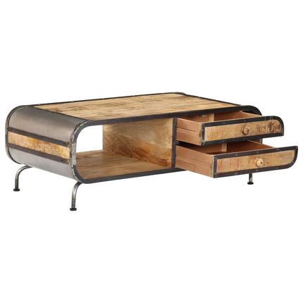 Table Basse 100X50X35 Cm Bois De Manguier Massif
