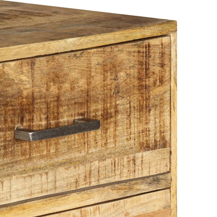 Coffre À Tiroirs 45X35X106 Cm Bois De Manguier Massif