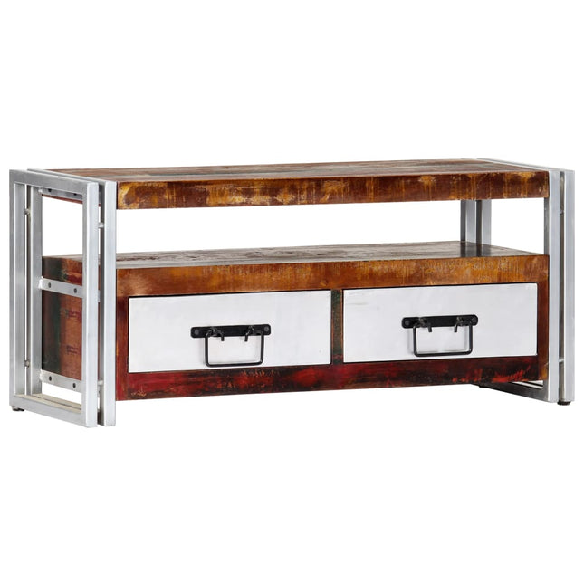 Meuble Tv 90X30X40 Cm Bois De Récupération Massif