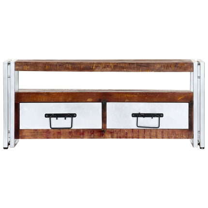 Meuble Tv 90X30X40 Cm Bois De Récupération Massif