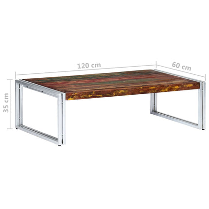 Table Basse 120X60X35 Cm Bois De Récupération Solide