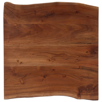 Table Basse Avec Bord Naturel 60X60X40 Cm Bois D'acacia Massif
