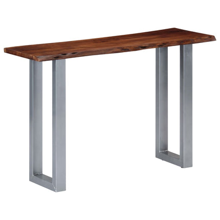 Table Console 115X35X76 Cm Bois D'acacia Massif Et Fer