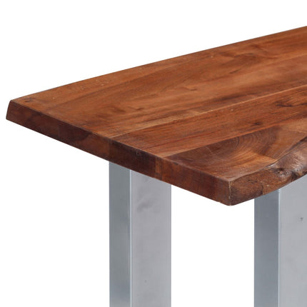 Table Console 115X35X76 Cm Bois D'acacia Massif Et Fer