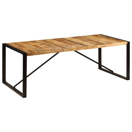 Table À Manger Bois De Manguier Brut 120 Cm Noir