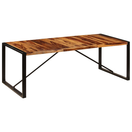 Table À Manger Bois De Manguier Brut 120 Cm Noir