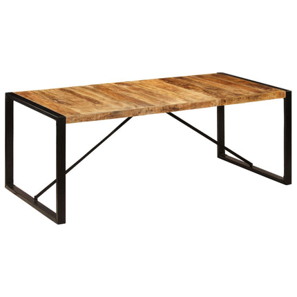 Table À Manger Bois De Manguier Brut 120 Cm Noir
