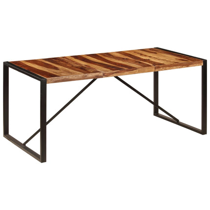 Table À Manger Bois De Manguier Brut 120 Cm Noir
