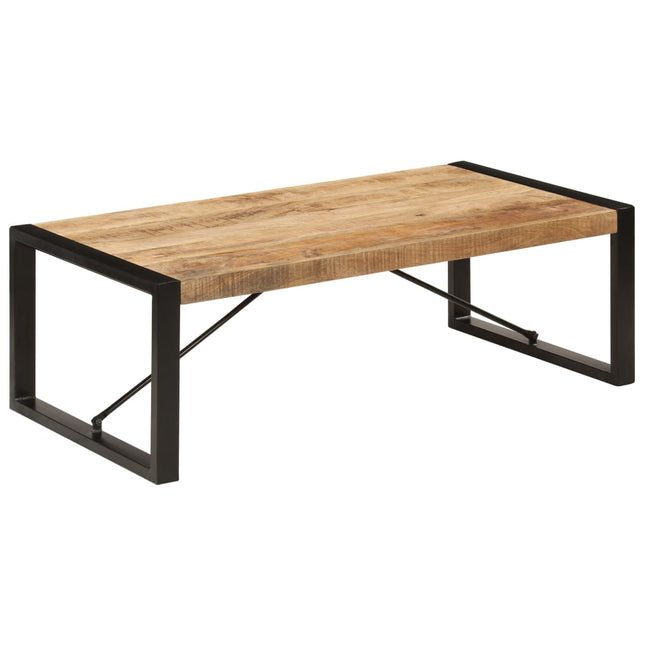 Table Basse 120X60X40 Cm Bois De Manguier Solide Noir