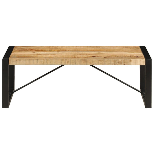 Table Basse 120X60X40 Cm Bois De Manguier Solide Noir