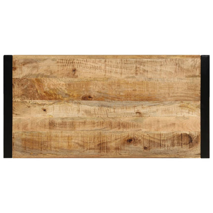 Table Basse 120X60X40 Cm Bois De Manguier Solide Noir