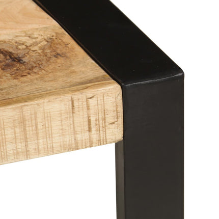 Table Basse 120X60X40 Cm Bois De Manguier Solide Noir