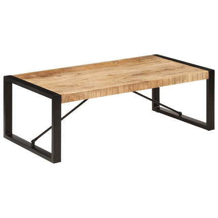 Table Basse 120X60X40 Cm Bois De Manguier Solide Noir