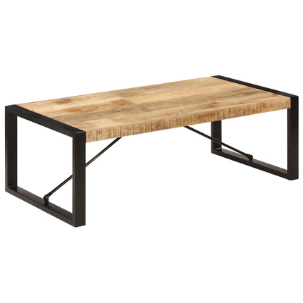 Table Basse 120X60X40 Cm Bois De Manguier Solide Noir
