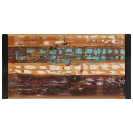 Table Basse 120X60X40 Cm Bois De Récupération Solide Noir